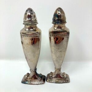 Viking silver plated salt and pepper shakers